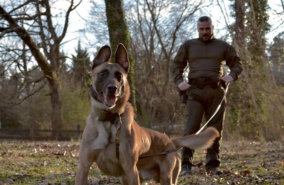 Powder Springs police #K9 to receive a bullet, stab protective vest provided by Shaun Leiker of Allen Lund Company