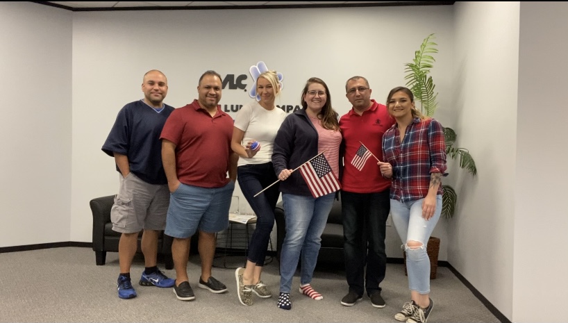 ALC Employees Showing Out in their Red, White, and Blue in Support of Veterans Day