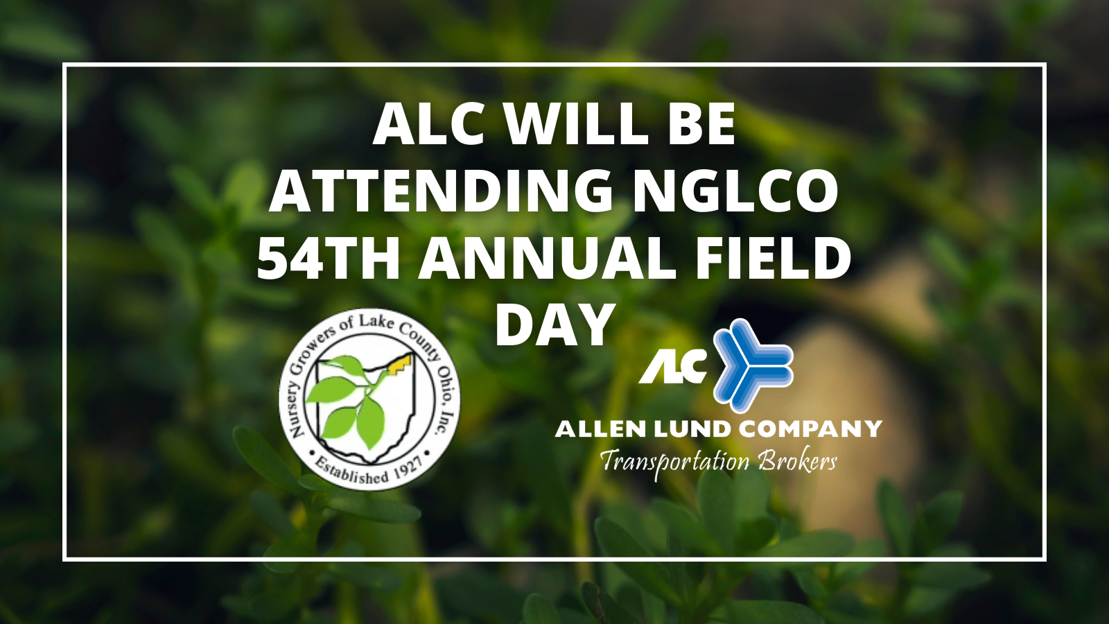 ALC will be attending NGLCO 54th Annual Field Day