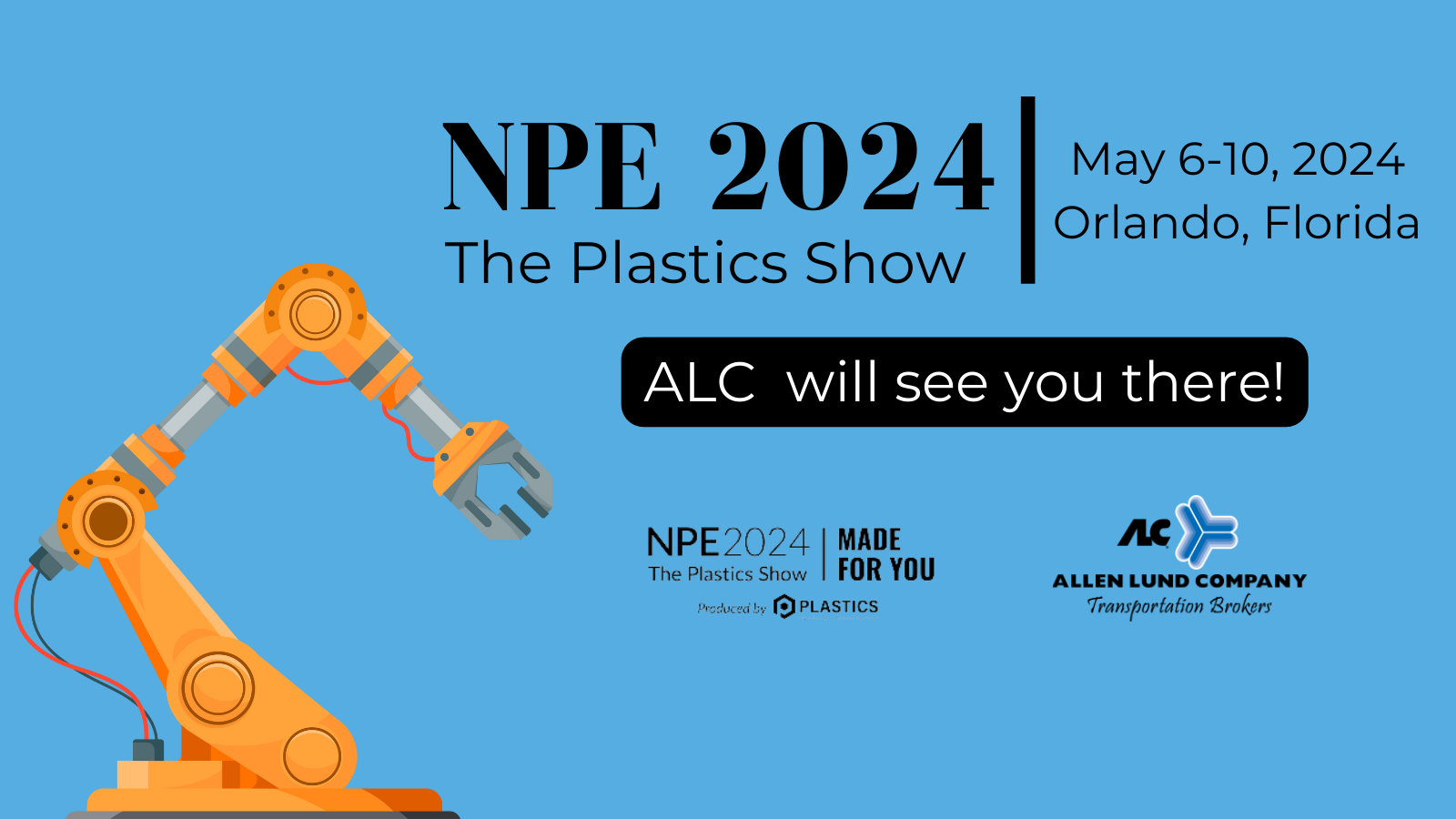 ALC will be attending NPE 2024: The Plastics Show