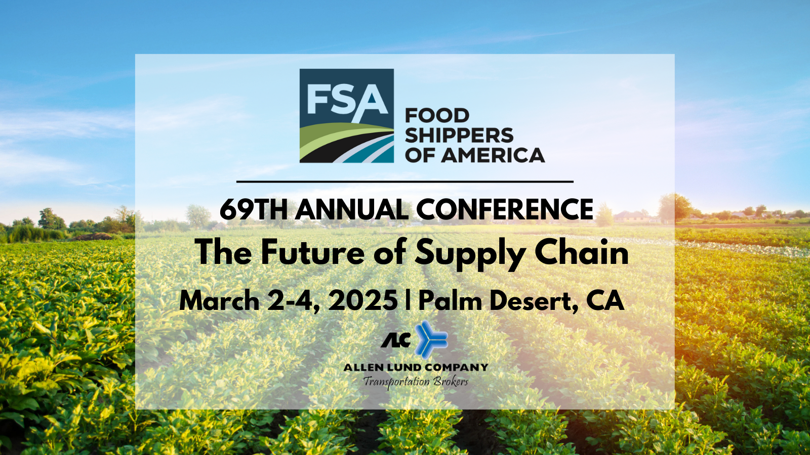 ALC will be attending the 69th Annual Food Shippers of America Conference
